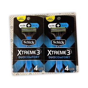 Schick Xtreme 3 Duocomfort 4 Razors, Pack Of 2